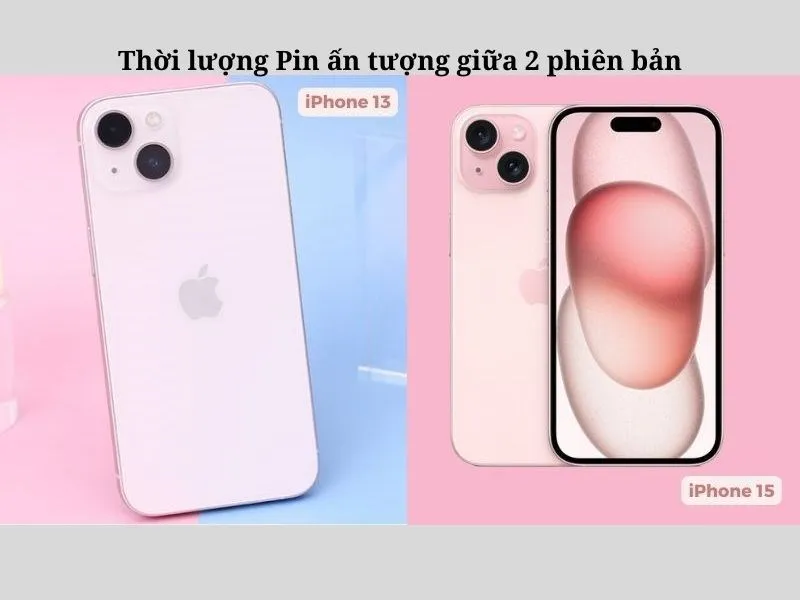 So sánh thời lượng Pin trên hai phiên bản