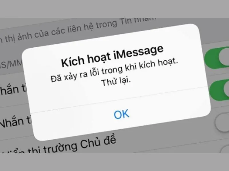 iMessage bị chờ kích hoạt quá lâu
