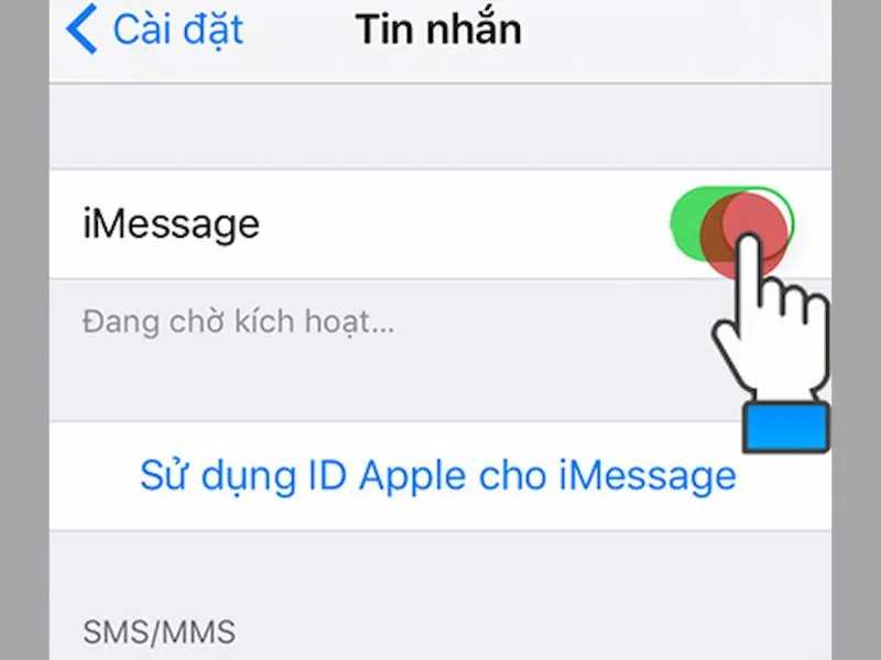 Bật cài đặt tin nhắn imessage trên iPhone