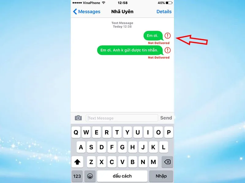 iMessage không gửi được tin nhắn