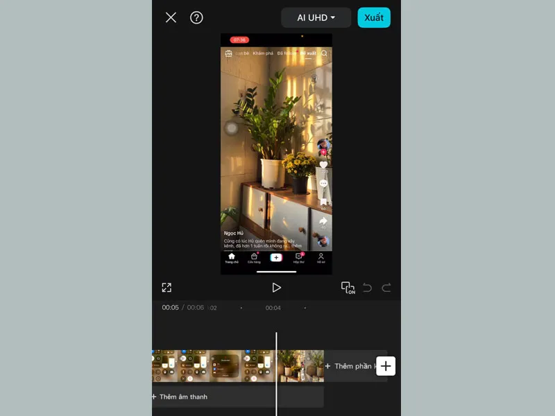 Sử dụng Capcut để chỉnh sửa video Quay màn hình iPhone 16