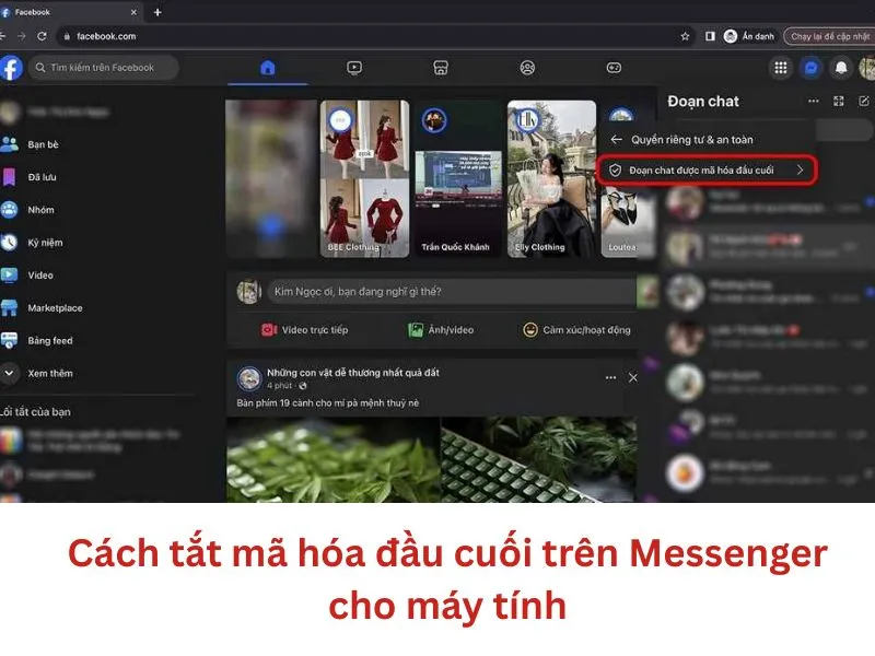 Tắt mã hóa đầu cuối trên thiết bị máy tính
