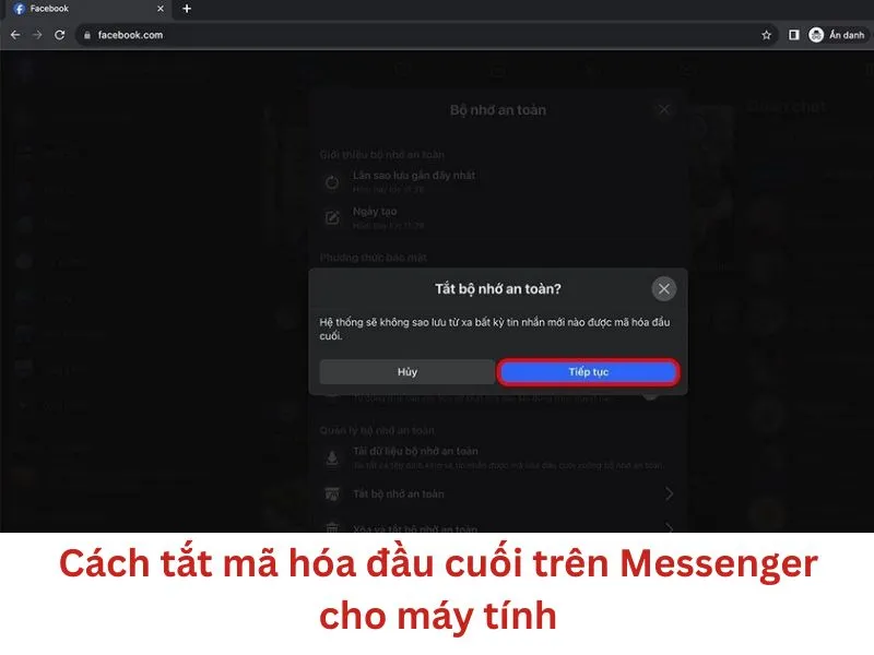 Tắt bộ nhớ an toàn trên máy tính