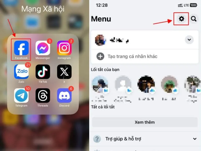 Nhấn vào nút Cài đặt