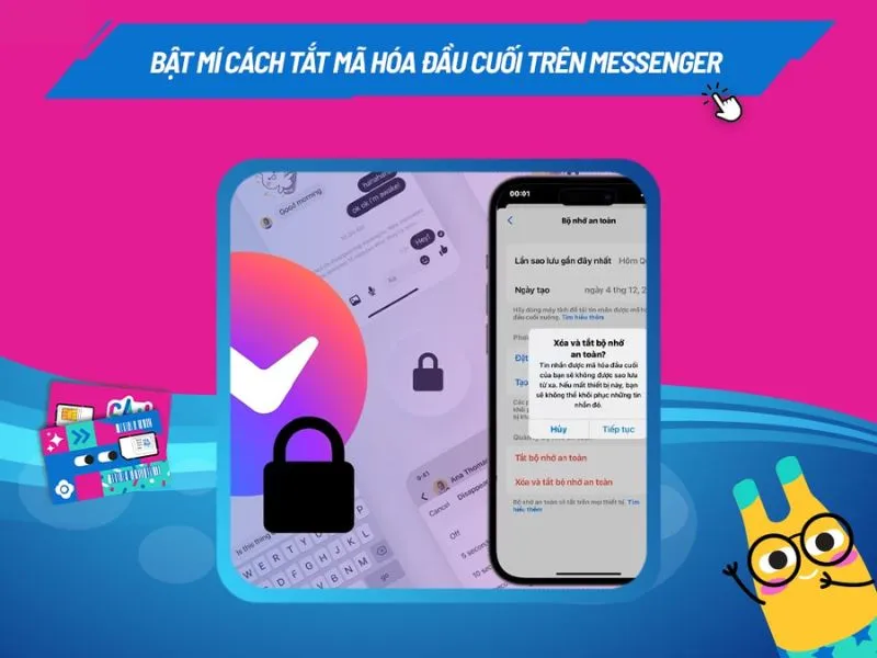 tắt mã hóa đầu cuối messenger