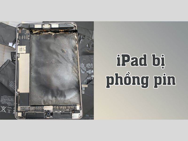 Pin bị hỏng nặng, biến dạng