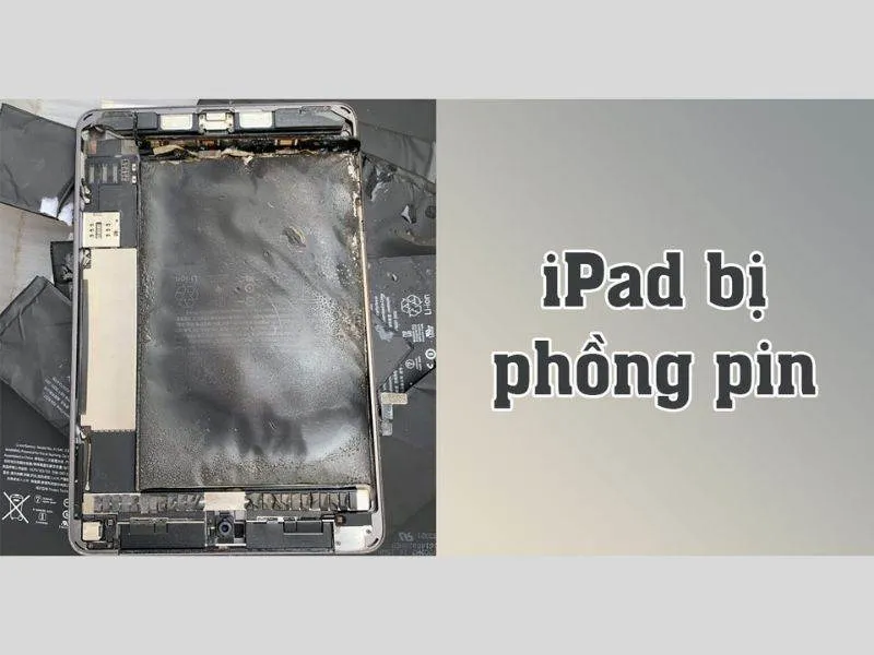 Pin bị hỏng nặng, biến dạng
