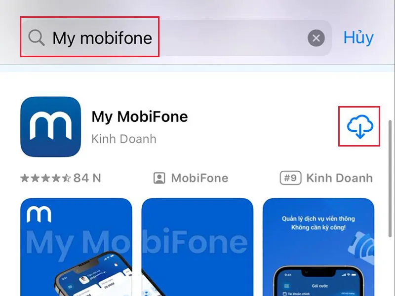 Tải app nhà mạng để kiểm tra data 4G còn lại trên iPhone