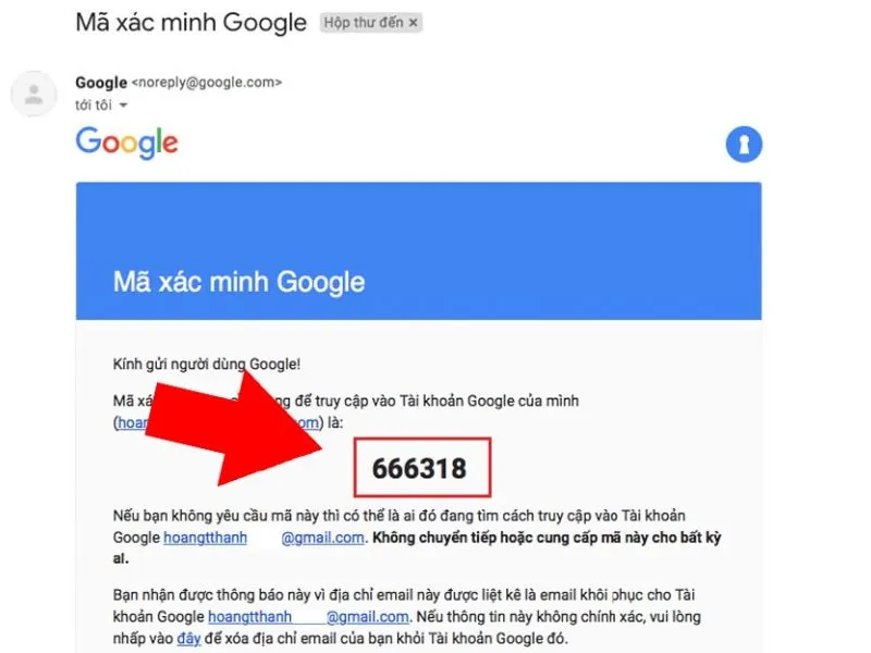 Các bước lấy lại mật khẩu gmail không cần số điện thoại