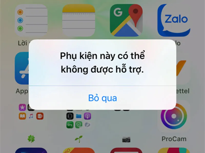 Xử lý nhanh lỗi phụ kiện không hỗ trợ trên iPhone