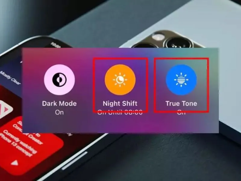 Tắt chế độ Night Shift và True Tone