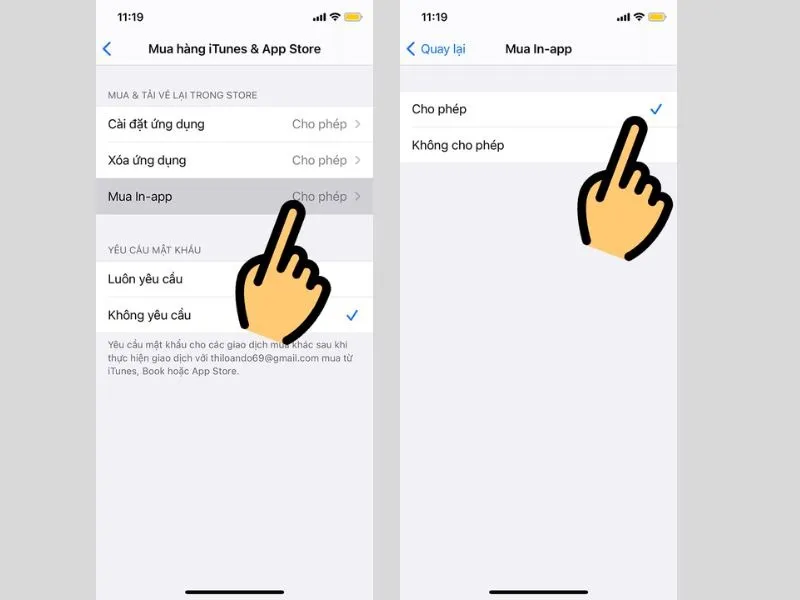 Kích hoạt tiện ích có sẵn cho iPhone