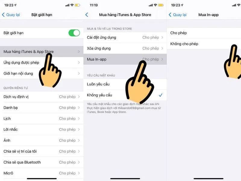 Đưa về mục không cho phép là xong