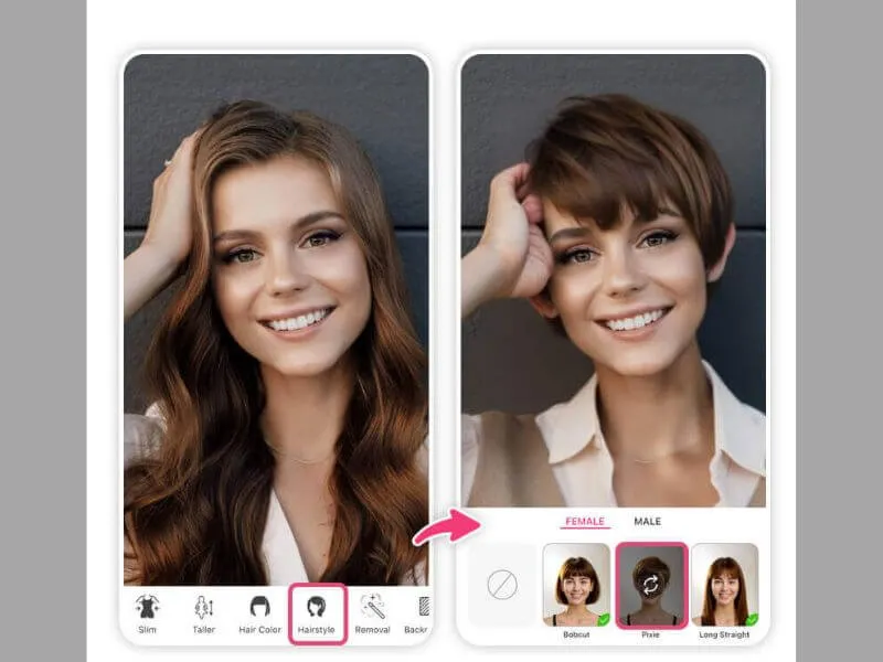 app thử kiểu tóc App Girls Hairstyles