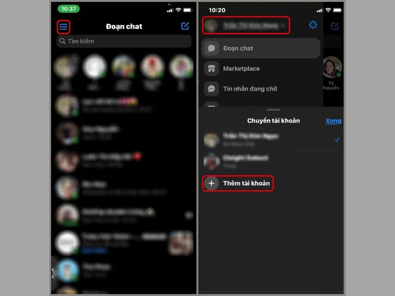 Thêm tài khoản messenger thứ 2 vào iPhone