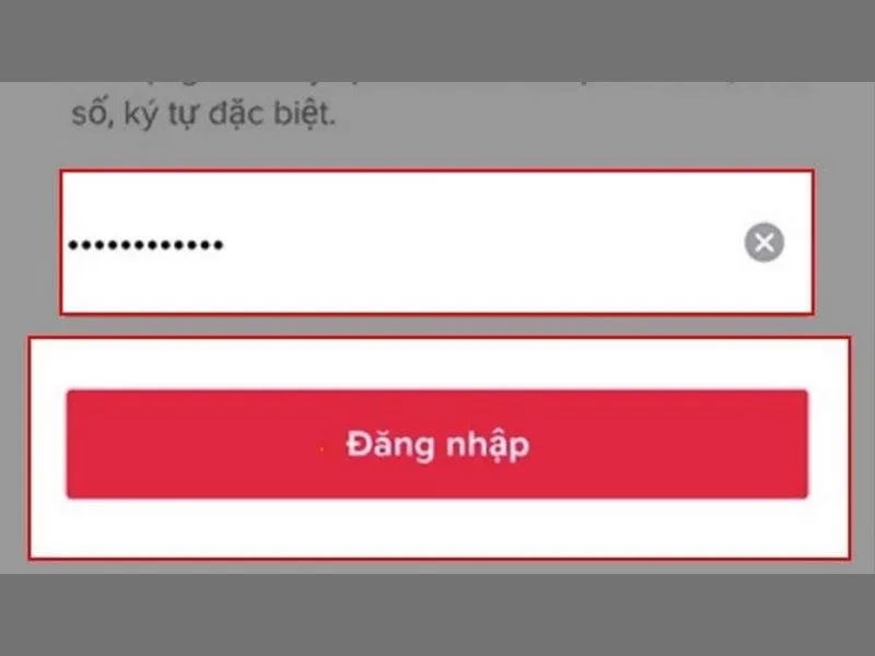 Đặt lại mật khẩu mới cho tài khoản tiktok bị mất