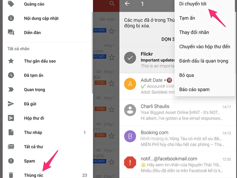 Khôi phục email đã xóa trong Gmail