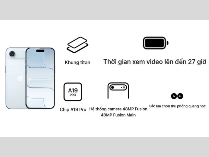 Nâng cấp lên con chip A19 Pro