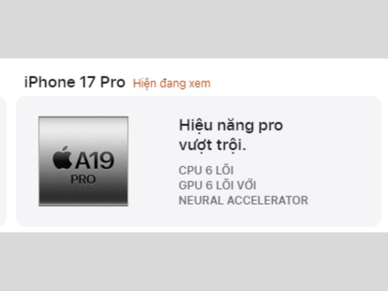 Con chip A19 Pro mạnh mẽ khi xử lý các tác vụ