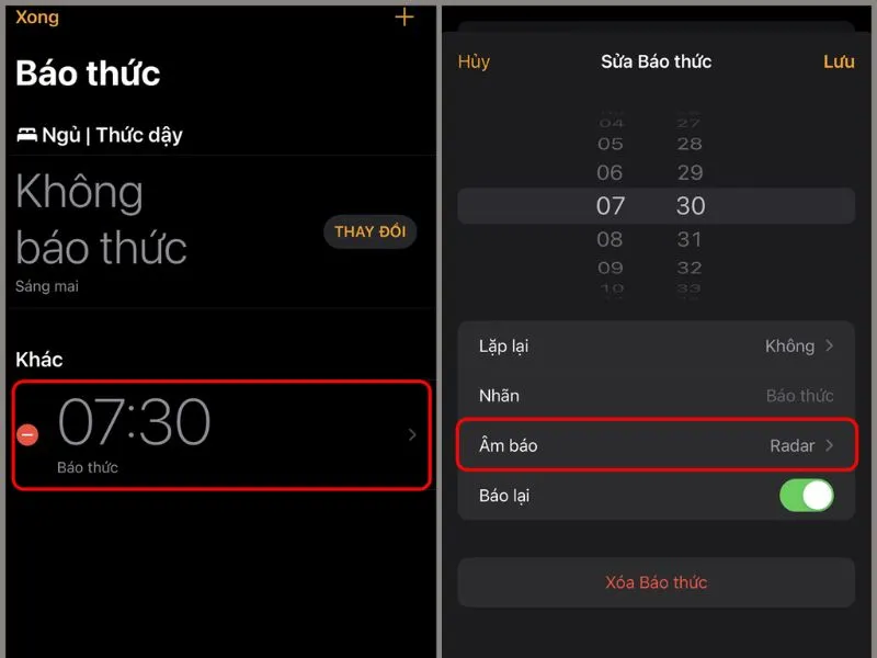 Các bước thay đổi âm thanh báo thức trên điện thoại iPhone