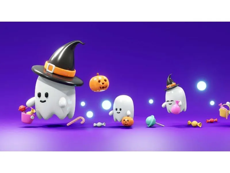 Hình nền cute Halloween cho máy tính