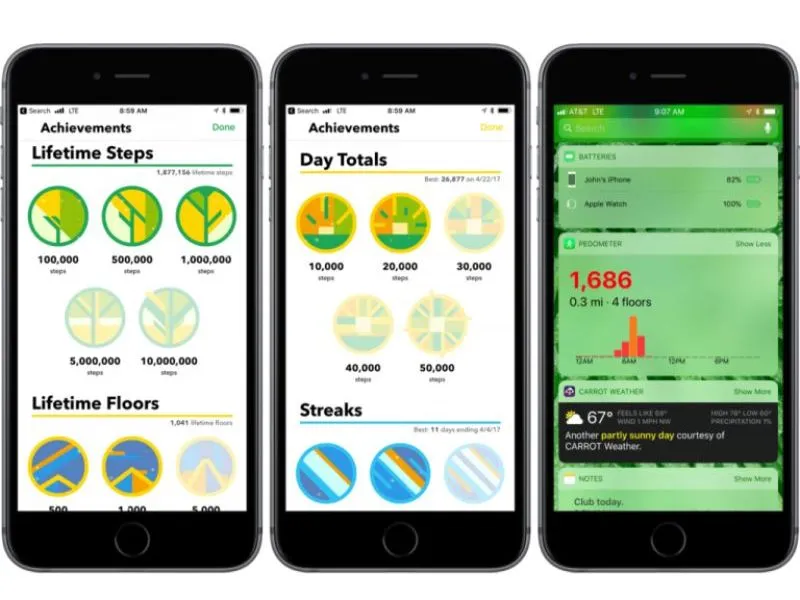 Achievement là ứng dụng đi bộ kiếm tiền uy tín trên điện thoại iPhone