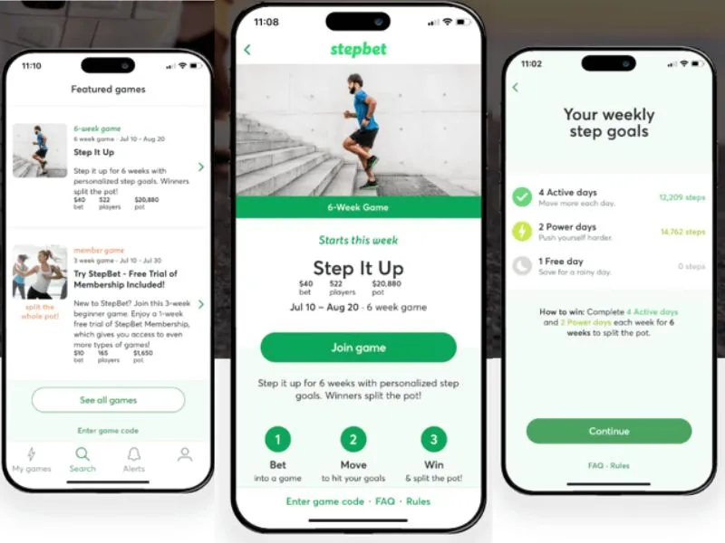 App đi bộ kiếm tiền online StepBet