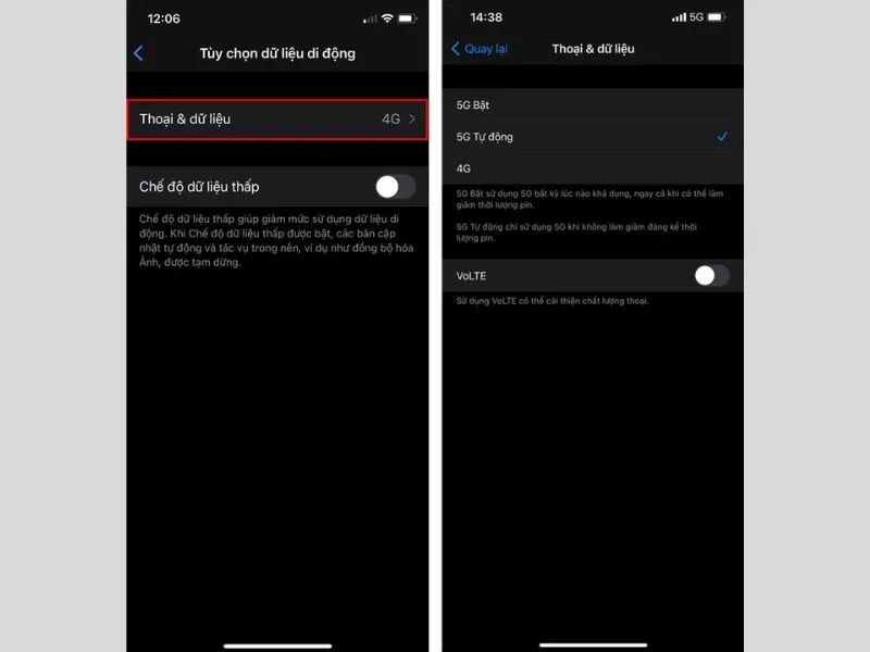 Bật 5G tự động sẽ giúp bạn tiết kiệm Pin hơn