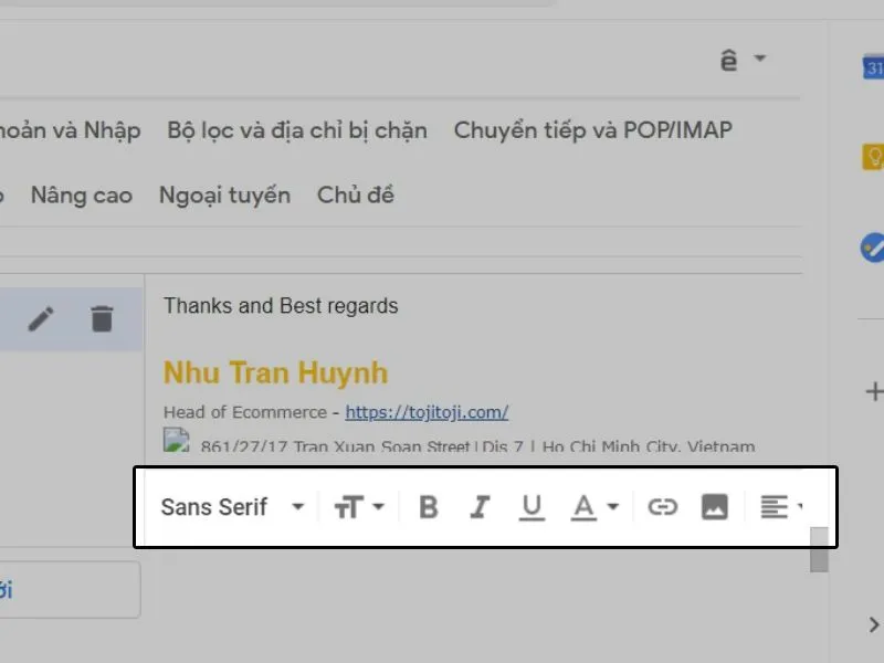 Thiết kế chữ ký Gmail theo ý muốn