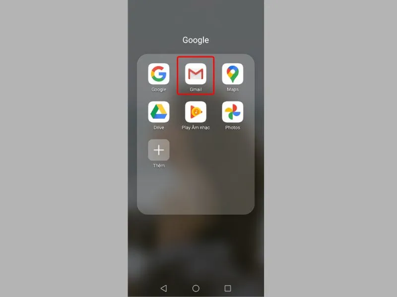 Truy cập ứng dụng Gmail trên điện thoại
