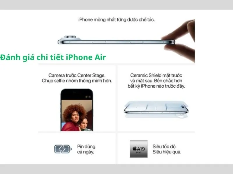 Đánh giá iPhone Air chi tiết