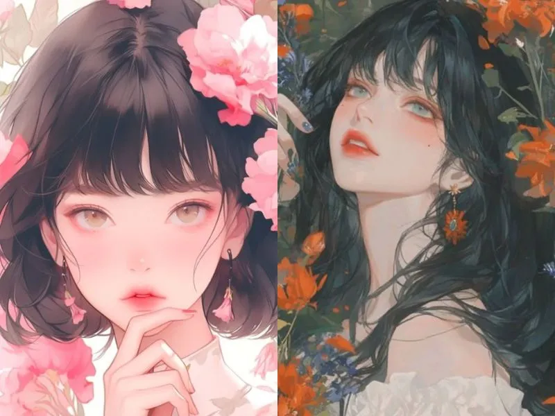 Bộ hình nền anime nữ bí ẩn và đầy cuốn hút
