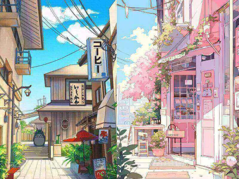 Ảnh phong cảnh anime đẹp, rực rỡ