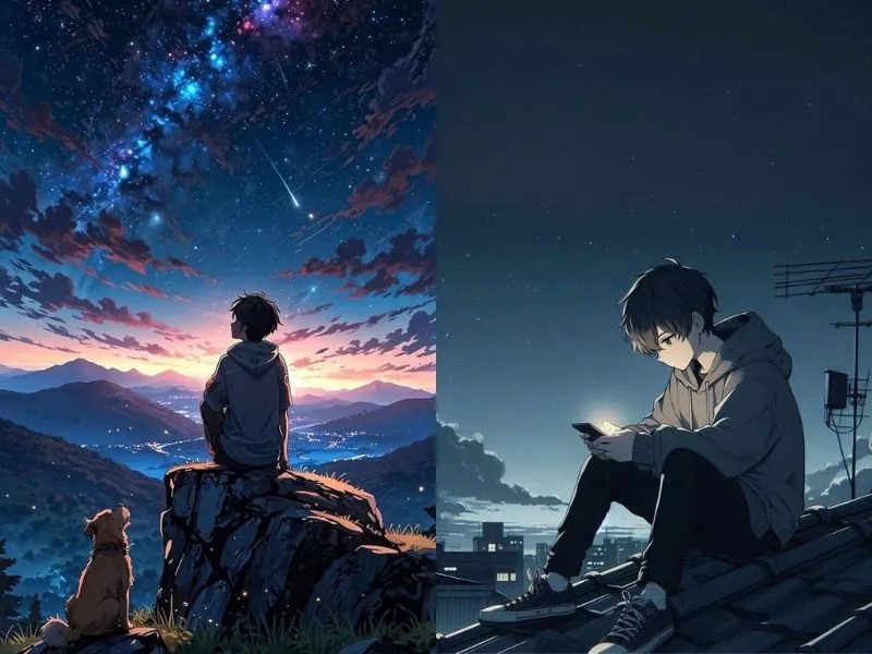 Bộ hình ảnh anime buồn, cô đơn cho nam