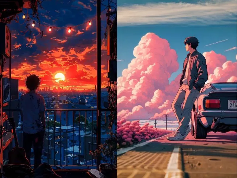 Bộ hình ảnh anime buồn, cô đơn cho nam