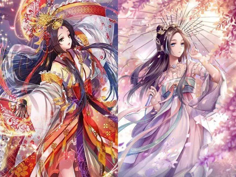 Bộ hình nền 8k anime nữ cổ trang đẹp mê ly, chất lượng cao