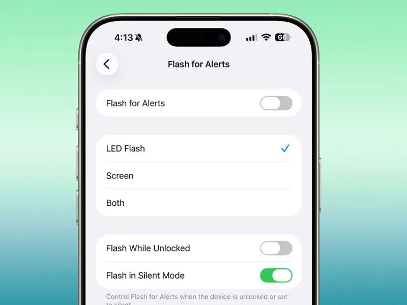 iOS 26.2 beta 1 giới thiệu tính năng Flash for Alerts mới