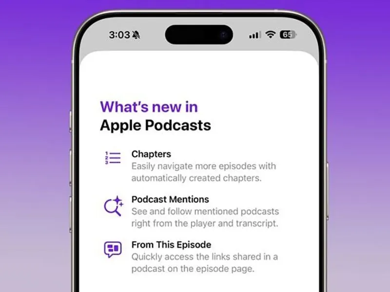 Ứng dụng Podcasts bổ sung tính năng mới
