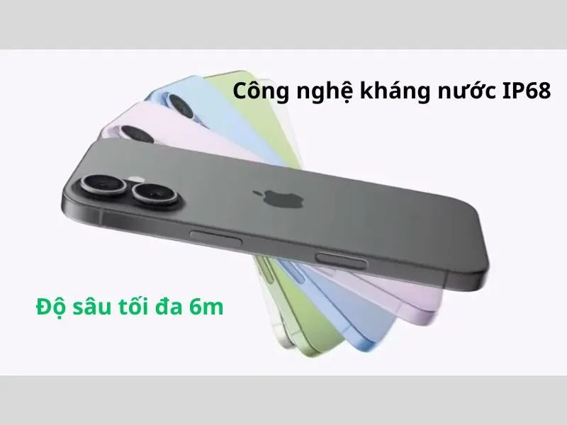 iPhone 17 được trang bị công nghệ chống nước IP68