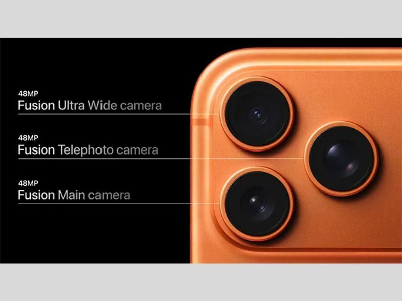Tất cả các camera trên 17 Pro đều được trang bị ống kính 48MP