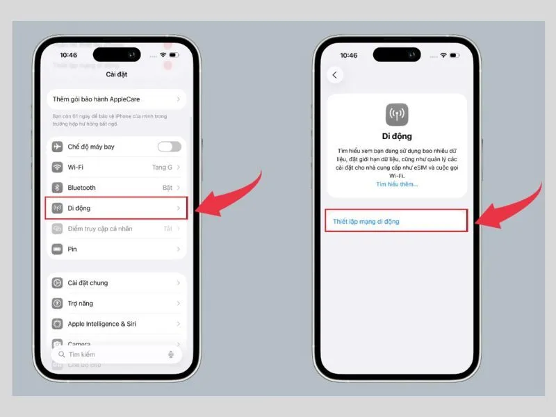 Mở cài đặt trên iPhone 17 Pro Max