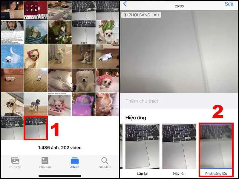 Chọn hiệu ứng phù hợp với thẩm mỹ