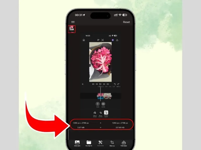 Cài đặt các thông số phù hợp với yêu cầu