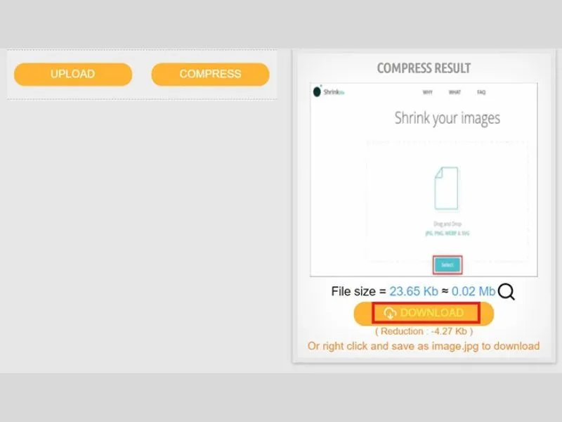 Lưu ảnh đã giảm dung lượng về iPhone