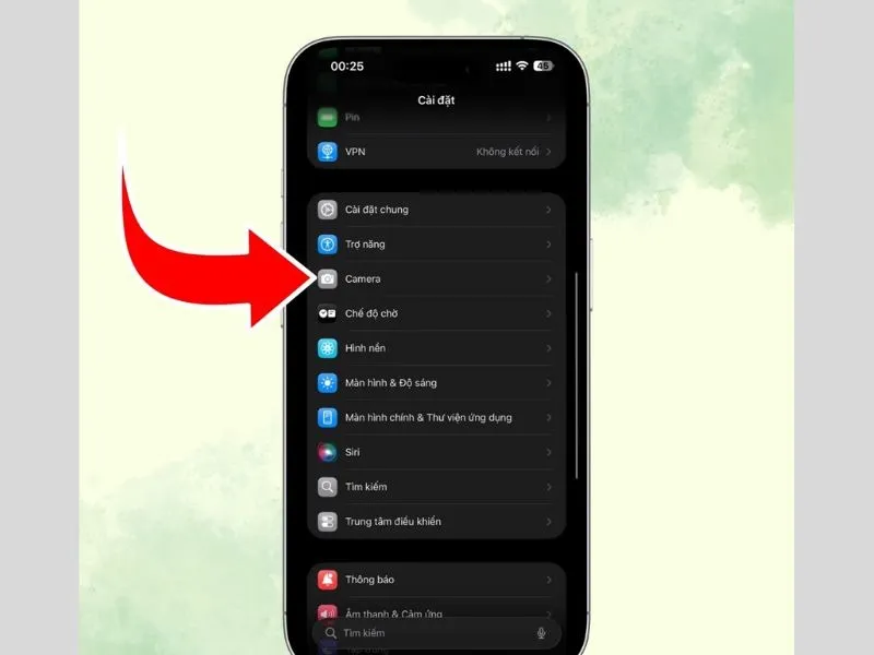 Cài đặt lại camera trên iPhone để giảm dung lượng ảnh