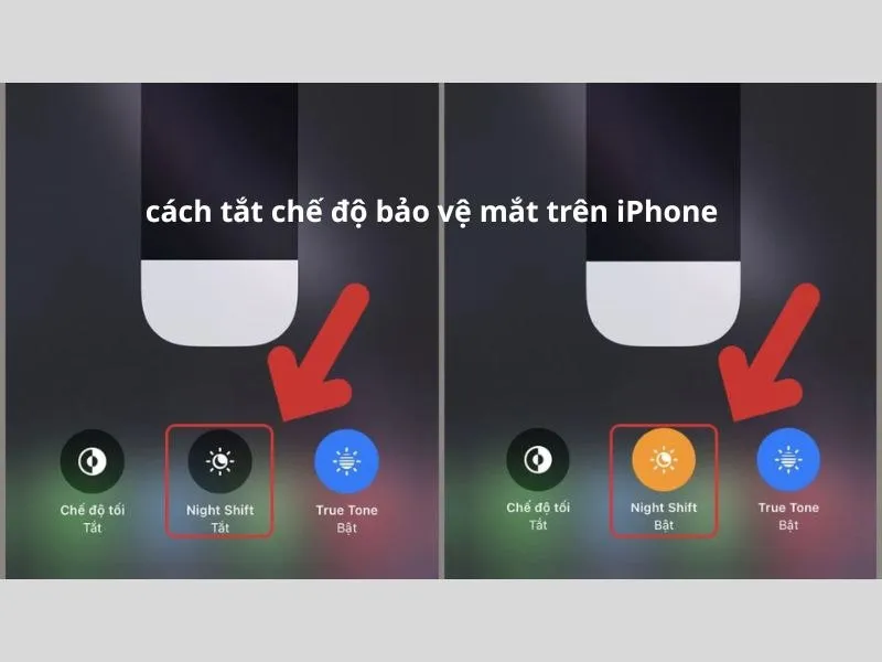 Cách tắt chế độ bảo vệ mắt trên iPhone nhanh