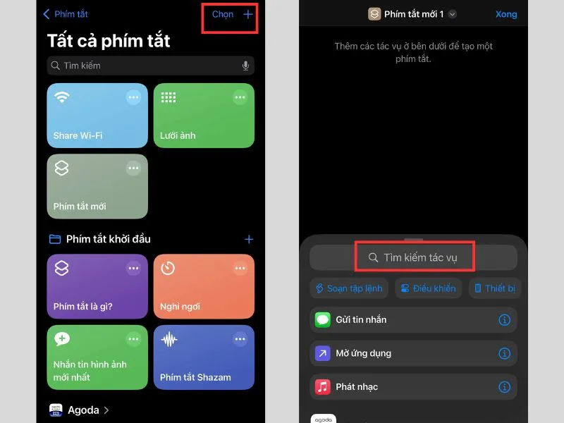 Truy cập ứng dụng Shortcuts trên iPhone