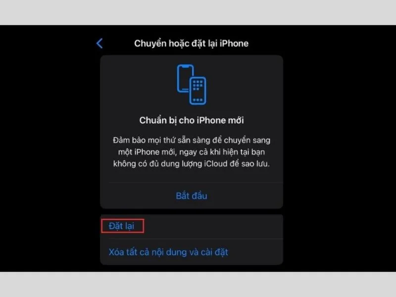 Đặt lại iPhone