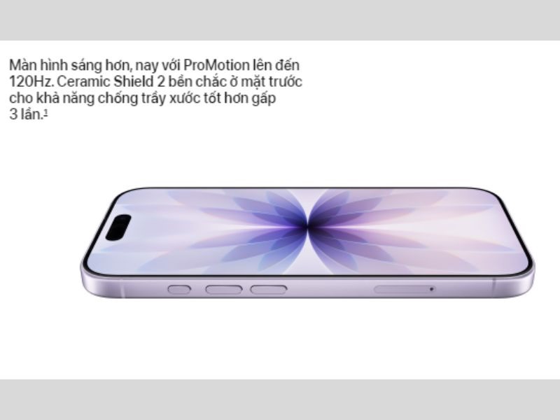 Màn hình 120HZ lần đầu xuất hiện ở phiên bản tiêu chuẩn