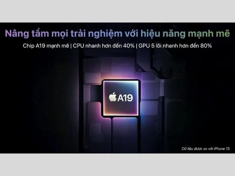 Con chip A19 mạnh mẽ, hơn nhiều lần so với các thế hệ cũ